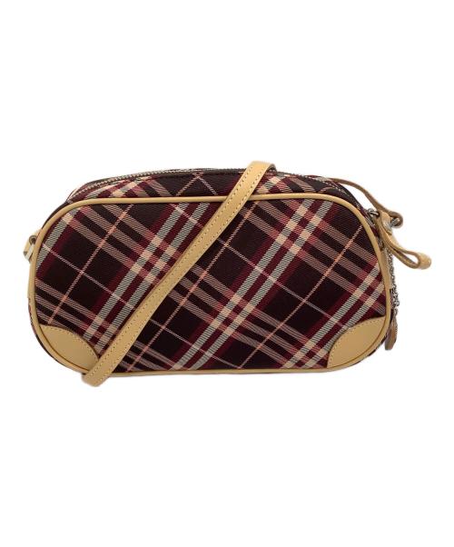 BURBERRY BLUE LABEL（バーバリー ブルー レーベル）BURBERRY BLUE LABEL (バーバリーロンドンブルーレーベル) ショルダーバッグ レッド×ブラウンの古着・服飾アイテム