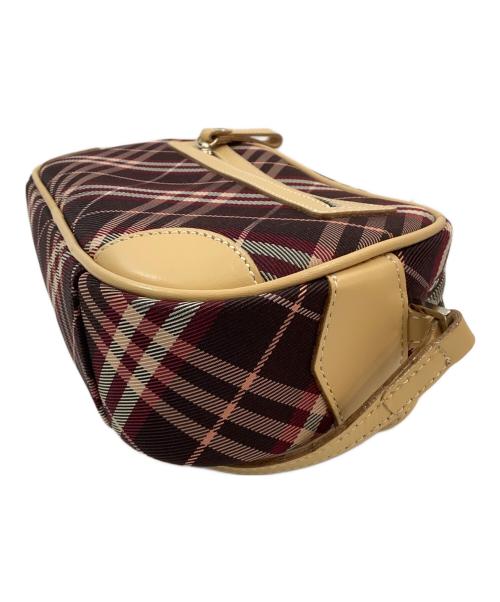 BURBERRY BLUE LABEL（バーバリー ブルー レーベル）BURBERRY BLUE LABEL (バーバリーロンドンブルーレーベル) ショルダーバッグ レッド×ブラウンの古着・服飾アイテム