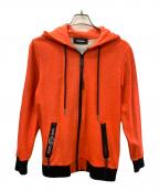 DIESELディーゼル）の古着「ジップパーカー」｜オレンジ