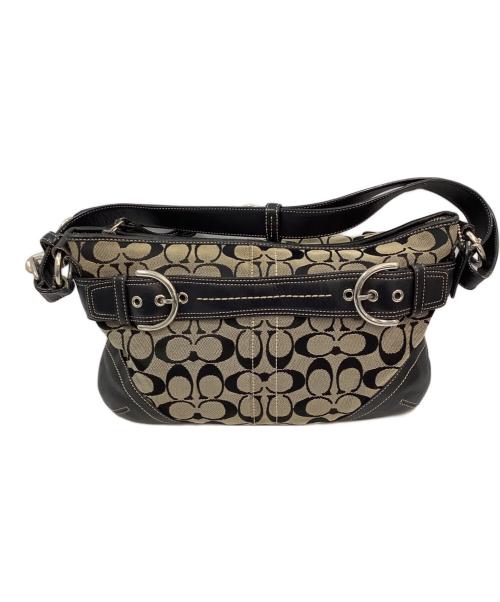 COACH（コーチ）COACH (コーチ) ハンドバッグ ブラウン×アイボリーの古着・服飾アイテム