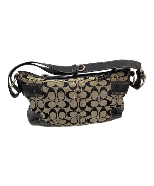 COACH（コーチ）COACH (コーチ) ハンドバッグ ブラウン×アイボリーの古着・服飾アイテム