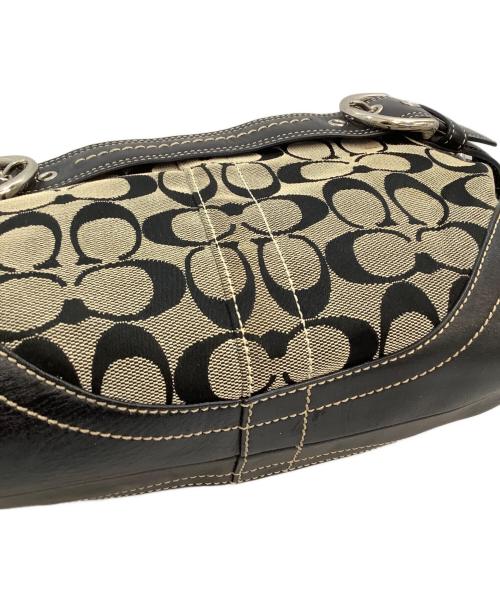 COACH（コーチ）COACH (コーチ) ハンドバッグ ブラウン×アイボリーの古着・服飾アイテム