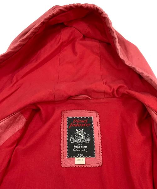 DIESEL（ディーゼル）DIESEL (ディーゼル) ジップパーカー レッド サイズ:Sの古着・服飾アイテム
