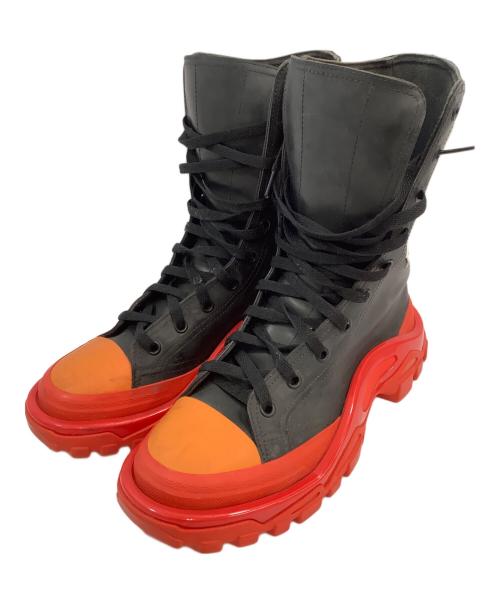 adidas（アディダス）adidas (アディダス) RAF SIMONS (ラフシモンズ) ブーツ レッド×ブラック サイズ:25cmの古着・服飾アイテム