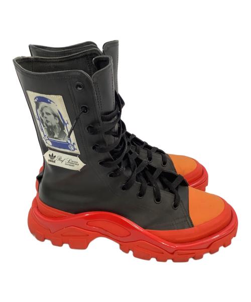 adidas（アディダス）adidas (アディダス) RAF SIMONS (ラフシモンズ) ブーツ レッド×ブラック サイズ:25cmの古着・服飾アイテム