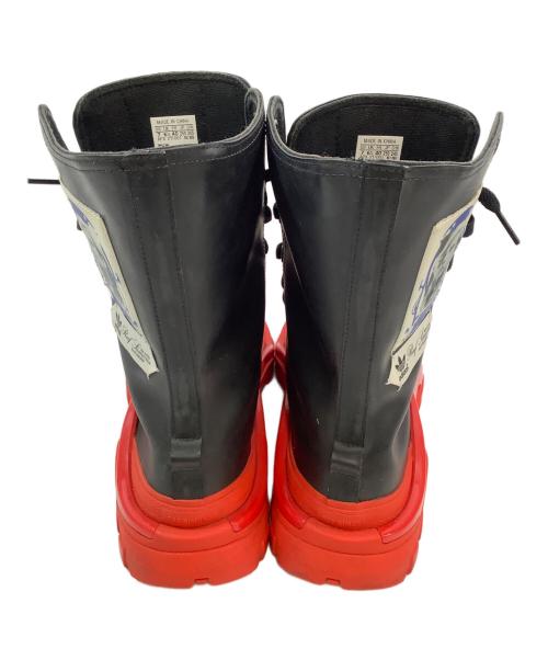 adidas（アディダス）adidas (アディダス) RAF SIMONS (ラフシモンズ) ブーツ レッド×ブラック サイズ:25cmの古着・服飾アイテム