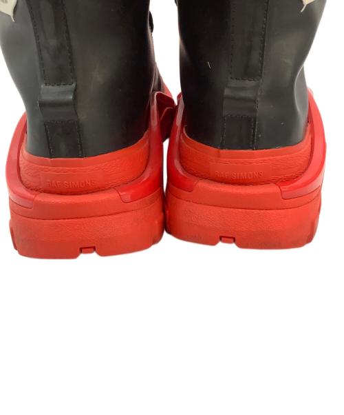 adidas（アディダス）adidas (アディダス) RAF SIMONS (ラフシモンズ) ブーツ レッド×ブラック サイズ:25cmの古着・服飾アイテム