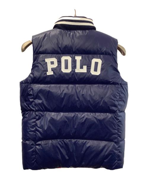 POLO RALPH LAUREN（ポロ・ラルフローレン）POLO RALPH LAUREN (ポロ・ラルフローレン) リバーシブルダウンベスト ネイビー サイズ:XLの古着・服飾アイテム