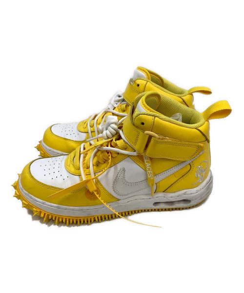 NIKE（ナイキ）NIKE (ナイキ) OFFWHITE (オフホワイト) ハイカットスニーカー イエロー×ホワイト サイズ:26.5cmの古着・服飾アイテム