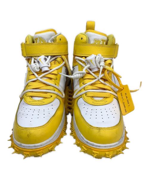 NIKE（ナイキ）NIKE (ナイキ) OFFWHITE (オフホワイト) ハイカットスニーカー イエロー×ホワイト サイズ:26.5cmの古着・服飾アイテム
