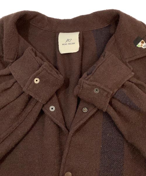 REMI RELIEF（レミレリーフ）REMI RELIEF (レミレリーフ) 長袖シャツ バーガンディー サイズ:Lの古着・服飾アイテム
