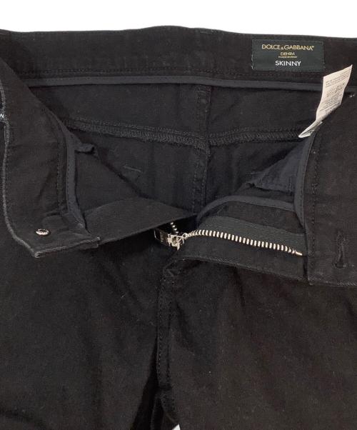 DOLCE & GABBANA（ドルチェ＆ガッバーナ）DOLCE & GABBANA (ドルチェ＆ガッバーナ) サイドラインスキニーパンツ ブラック サイズ:46の古着・服飾アイテム
