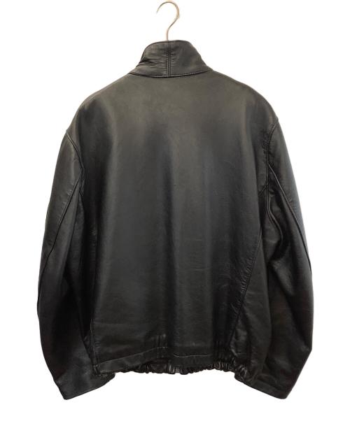 GVF IMPERCUIR GRAULHET（ジーブイエフ）GVF IMPERCUIR GRAULHET (ジーブイエフ) パイロットレザージャケット ブラック サイズ:記載なしの古着・服飾アイテム