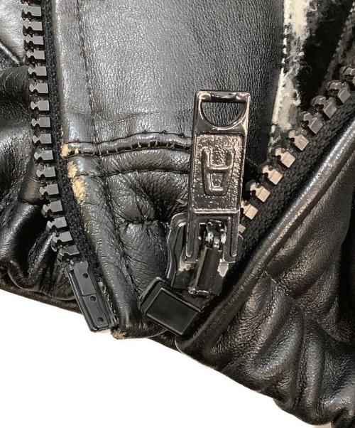 GVF IMPERCUIR GRAULHET（ジーブイエフ）GVF IMPERCUIR GRAULHET (ジーブイエフ) パイロットレザージャケット ブラック サイズ:記載なしの古着・服飾アイテム