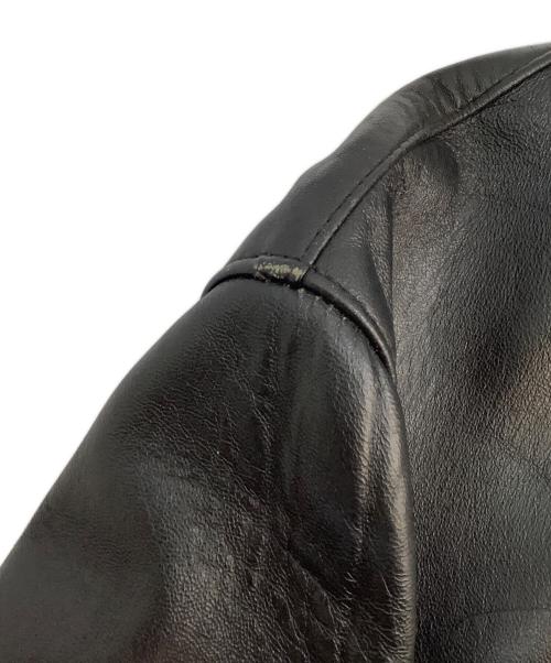 GVF IMPERCUIR GRAULHET（ジーブイエフ）GVF IMPERCUIR GRAULHET (ジーブイエフ) パイロットレザージャケット ブラック サイズ:記載なしの古着・服飾アイテム