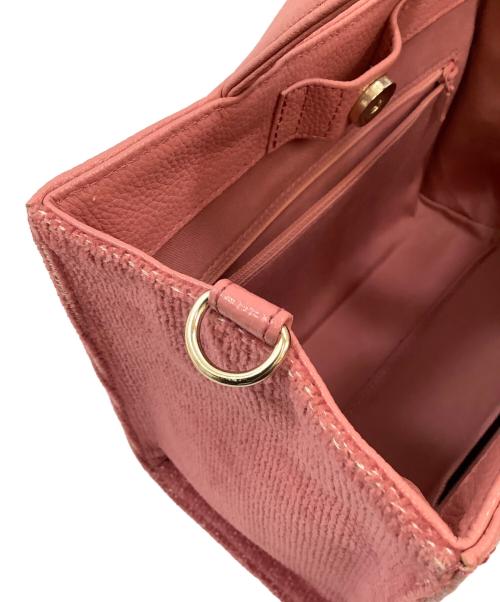 FEILER（フェイラー）FEILER (フェイラー) スクエア２WAYミニバッグ ピンクの古着・服飾アイテム