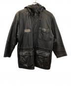 PERSON'Sパーソンズ）の古着「レザーコート」｜ブラック