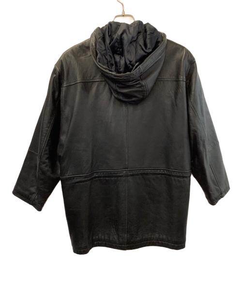 PERSON'S（パーソンズ）PERSON'S (パーソンズ) レザーコート ブラック サイズ:記載なしの古着・服飾アイテム