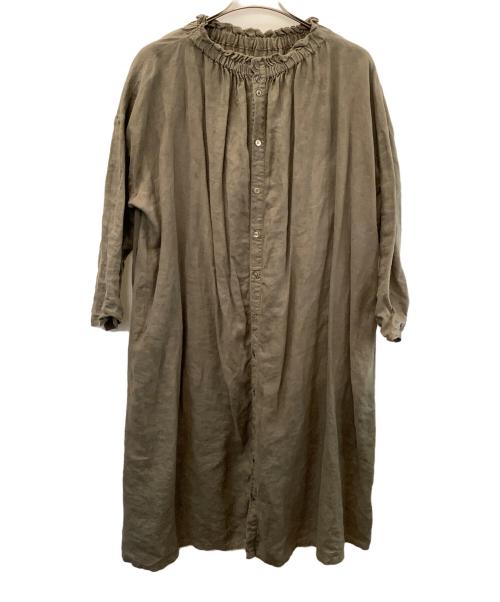 nest Robe（ネストローブ）nest Robe (ネストローブ) 長袖ワンピース オリーブ サイズ:Freeの古着・服飾アイテム