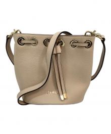 FURLA（フルラ）の古着「巾着ショルダーバッグ」｜ベージュ