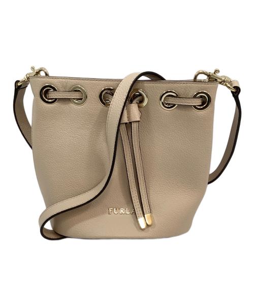 FURLA（フルラ）FURLA (フルラ) 巾着ショルダーバッグ ベージュの古着・服飾アイテム