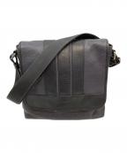 COACHコーチ）の古着「フラップショルダーバッグ」｜ネイビー