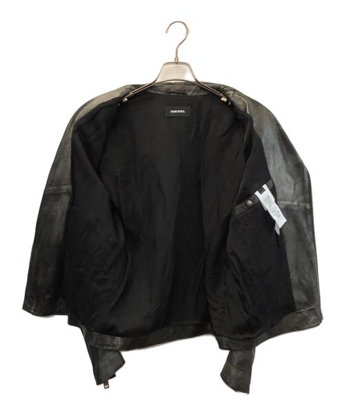 DIESEL（ディーゼル）DIESEL (ディーゼル) ライダースジャケット シルバー サイズ:Lの古着・服飾アイテム