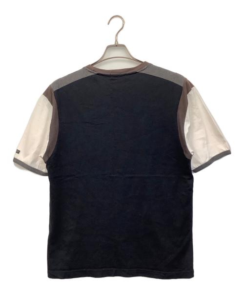 BURBERRY BLACK LABEL（バーバリーブラックレーベル）BURBERRY BLACK LABEL (バーバリーブラックレーベル) 半袖カットソー ブラック×ブラウン サイズ:3の古着・服飾アイテム