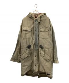 中古・古着通販】GUCCI (グッチ) バックプリントモッズコート カーキ