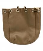 hoboホボ）の古着「巾着ショルダーバッグ」｜ベージュ