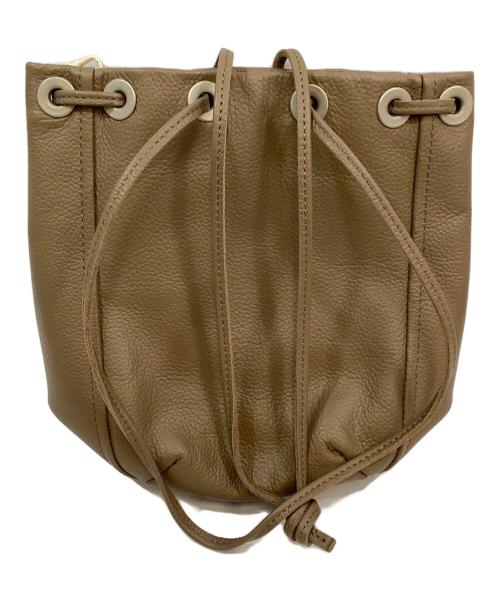 hobo（ホボ）hobo (ホボ) 巾着ショルダーバッグ ベージュの古着・服飾アイテム