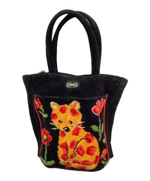 FEILER（フェイラー）FEILER (フェイラー) ハンドバッグ ブラックの古着・服飾アイテム