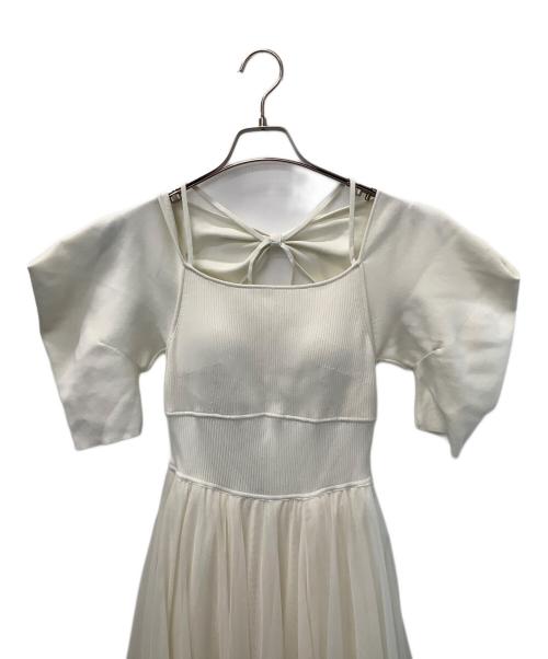 Snidel（スナイデル）Snidel (スナイデル) Chacott (チャコット) 半袖ワンピース アイボリー サイズ:1 未使用品の古着・服飾アイテム