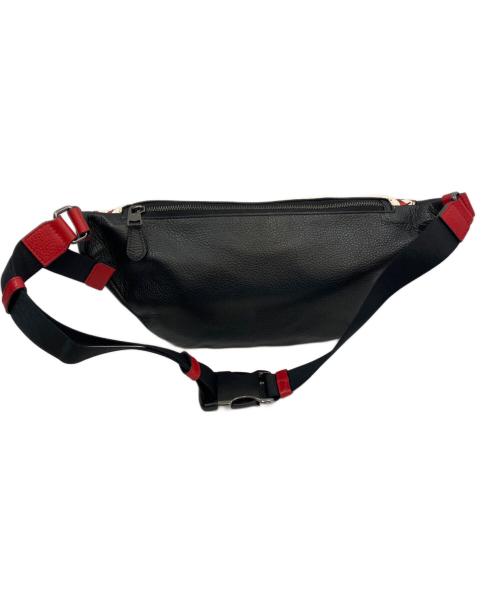 COACH（コーチ）COACH (コーチ) ウエストバッグ ブラック×レッドの古着・服飾アイテム