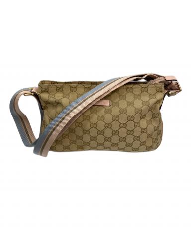 中古・古着通販】GUCCI (グッチ) ショルダーバッグ ベージュ×ピンク