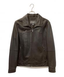 Eddie Bauer（エディーバウアー）の古着「レザージャケット」｜ブラウン