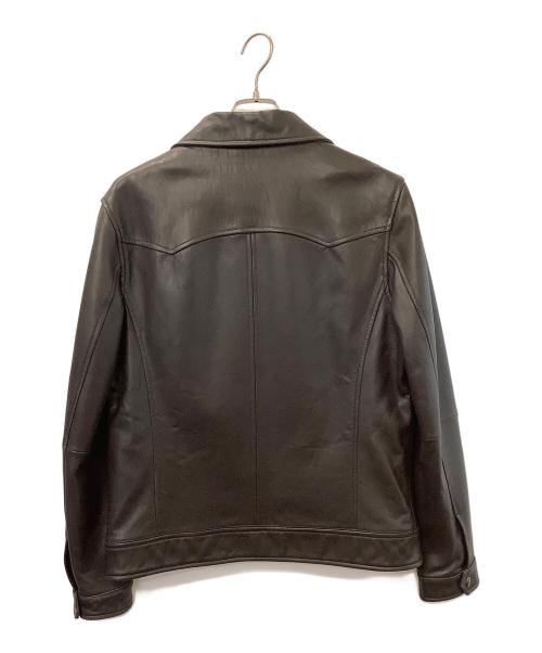 Eddie Bauer（エディーバウアー）Eddie Bauer (エディーバウアー) レザージャケット ブラウン サイズ:Sの古着・服飾アイテム