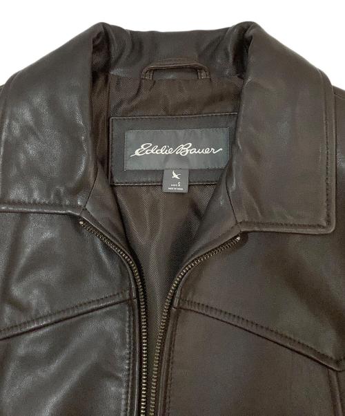 Eddie Bauer（エディーバウアー）Eddie Bauer (エディーバウアー) レザージャケット ブラウン サイズ:Sの古着・服飾アイテム