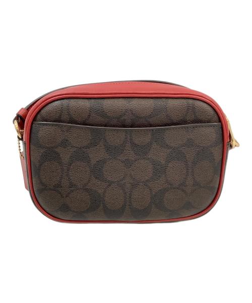 COACH（コーチ）COACH (コーチ) ショルダーバッグ レッド×ブラウンの古着・服飾アイテム