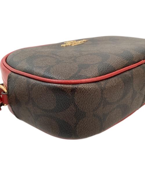 COACH（コーチ）COACH (コーチ) ショルダーバッグ レッド×ブラウンの古着・服飾アイテム