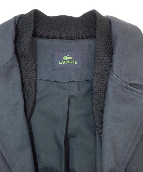 LACOSTE（ラコステ）LACOSTE (ラコステ) 襟リブテーラードジャケット グレー サイズ:4の古着・服飾アイテム