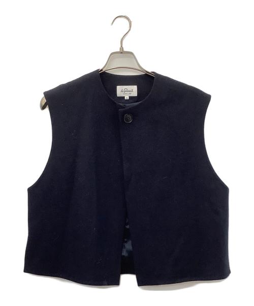 LE GLAZIK（ル グラジック）LE GLAZIK (ル グラジック) ウーレンフランネル ジレ ネイビー サイズ:36の古着・服飾アイテム
