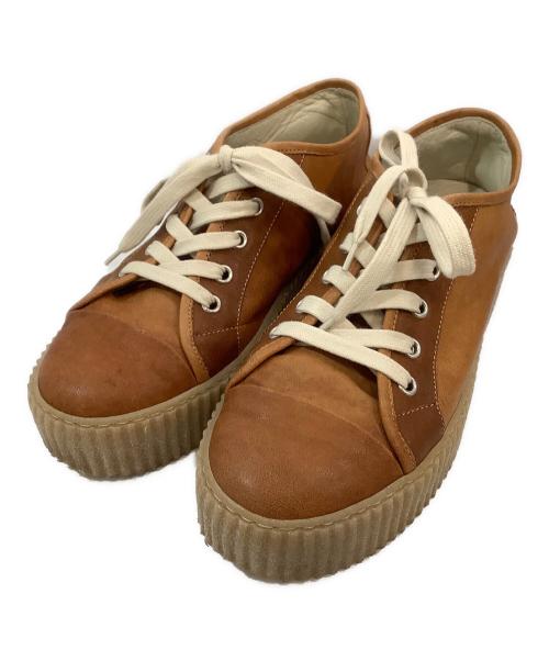 MM6 Maison Margiela（エムエムシックスメゾンマルジェラ）MM6 Maison Margiela (エムエムシックスメゾンマルジェラ) スニーカー ブラウン サイズ:24cmの古着・服飾アイテム