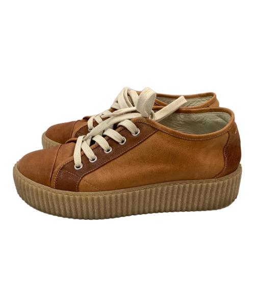 MM6 Maison Margiela（エムエムシックスメゾンマルジェラ）MM6 Maison Margiela (エムエムシックスメゾンマルジェラ) スニーカー ブラウン サイズ:24cmの古着・服飾アイテム