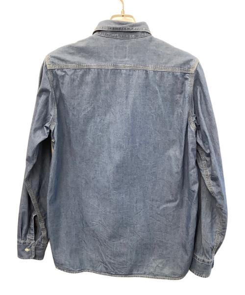 HOUSTON（ヒューストン）HOUSTON (ヒューストン) 長袖シャツ インディゴ サイズ:Lの古着・服飾アイテム