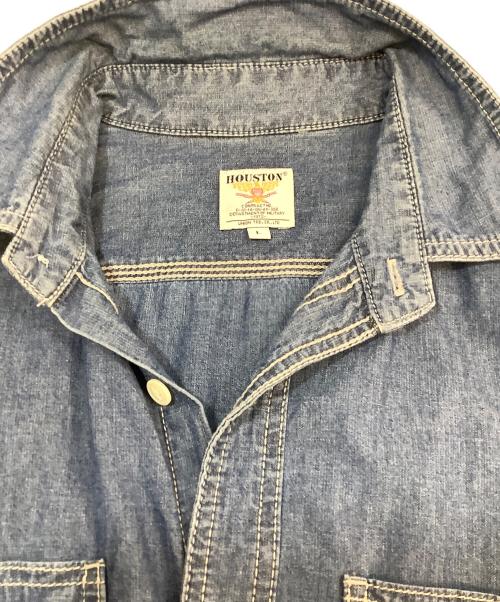 HOUSTON（ヒューストン）HOUSTON (ヒューストン) 長袖シャツ インディゴ サイズ:Lの古着・服飾アイテム