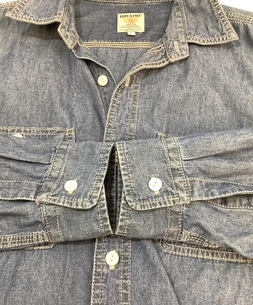 HOUSTON（ヒューストン）HOUSTON (ヒューストン) 長袖シャツ インディゴ サイズ:Lの古着・服飾アイテム