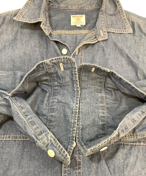 HOUSTON（ヒューストン）HOUSTON (ヒューストン) 長袖シャツ インディゴ サイズ:Lの古着・服飾アイテム