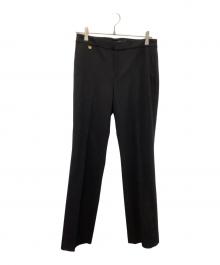 RALPH LAUREN（ラルフローレン）の古着「センタープレスパンツ」｜ブラック