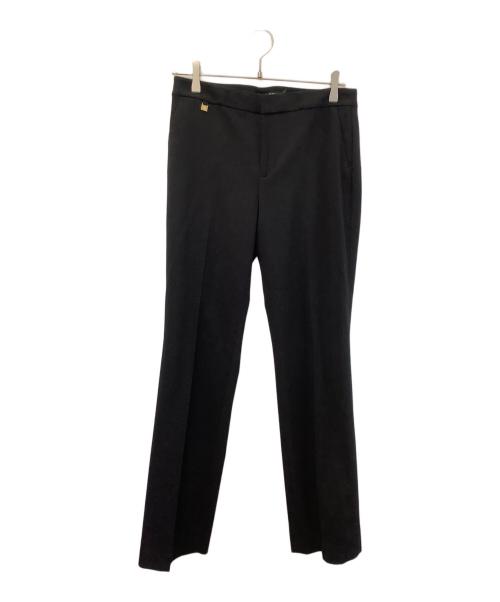 RALPH LAUREN（ラルフローレン）RALPH LAUREN (ラルフローレン) センタープレスパンツ ブラック サイズ:2の古着・服飾アイテム